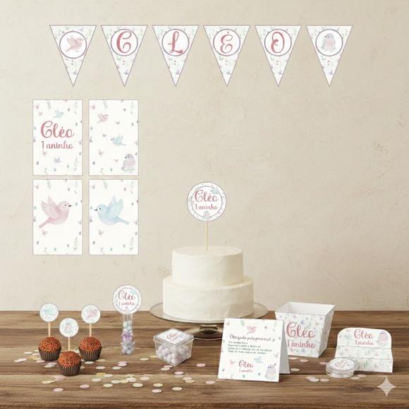 Kit Festa Personalizada Completa Jardim Encantado - Tam G