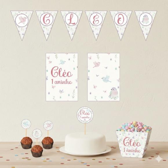 Kit Jardim Personalizado Festa em Casa - Tamanho P