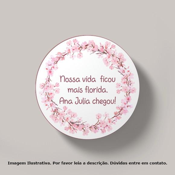 Tag Personalizada Maternidade Floral Rosa