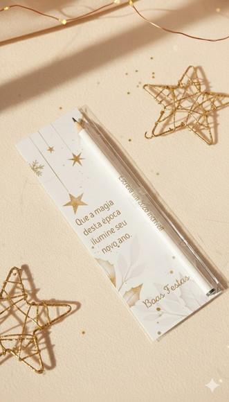 Lápis Personalizado com Card Boas Festas