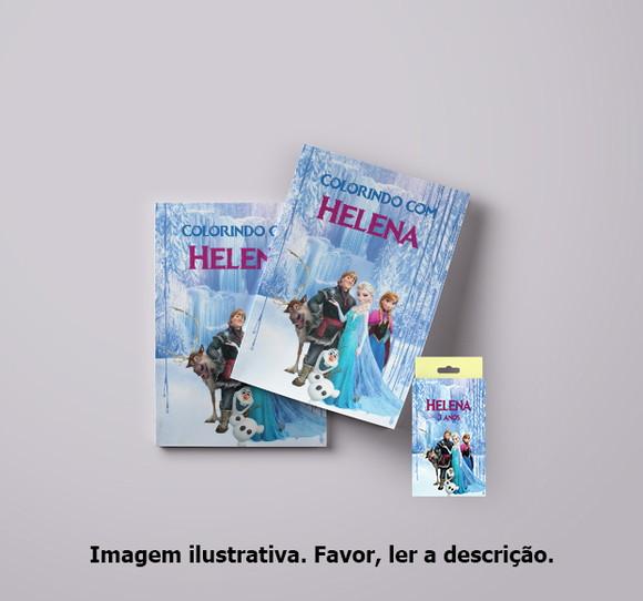 Revista Colorir Personalizada Frozen com Giz