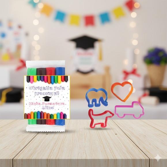 Lembrancinha Personalizada Formatura Massinha e Cortador