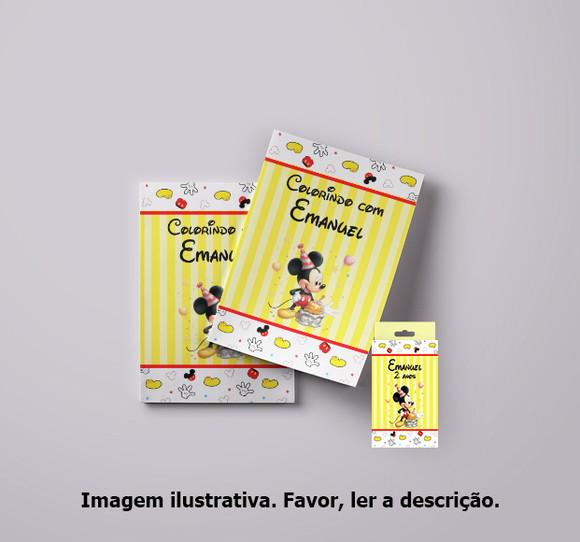 Revista Colorir Personalizada Mickey com Giz