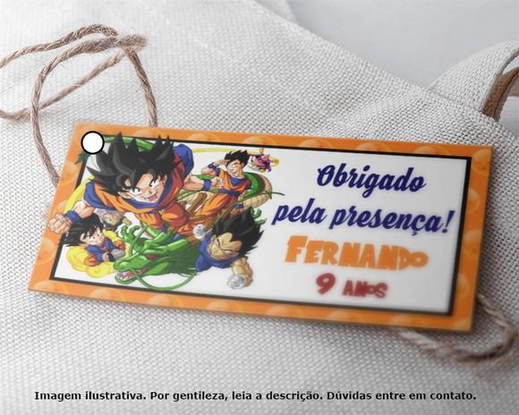 Tag Agradecimento Dragon Ball Personalizada