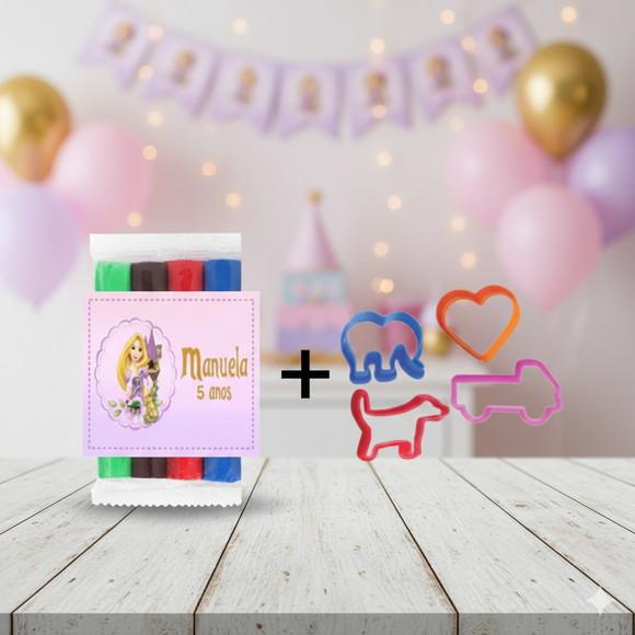 Lembrancinha Personalizada Rapunzel Massinha e Cortador