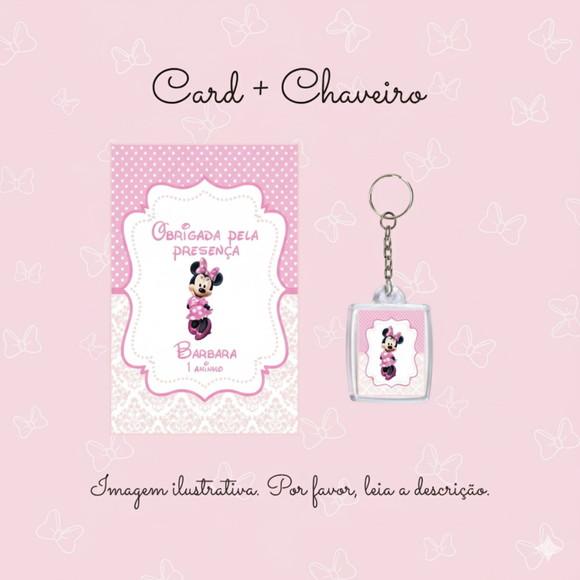 Chaveiro Personalizado Minnie Rosa Lembrancinha Infantil