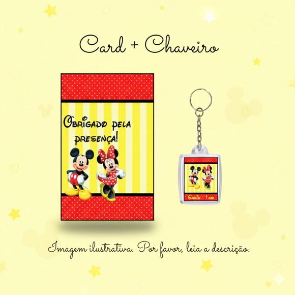 Chaveiro Personalizado Mickey e Minnie Lembrancinha Infantil