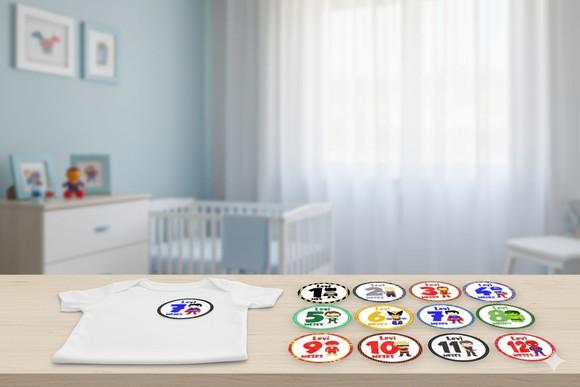 Kit Adesivo Mesversário Personalizado Heróis Cute