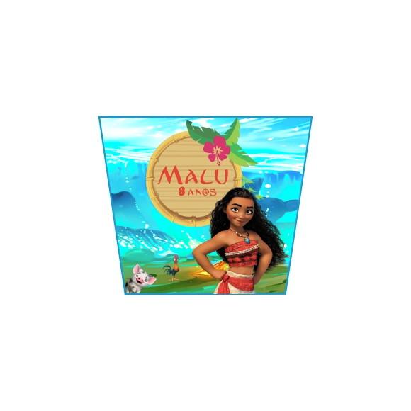 Adesivo Personalizado Balde Pipoca Moana