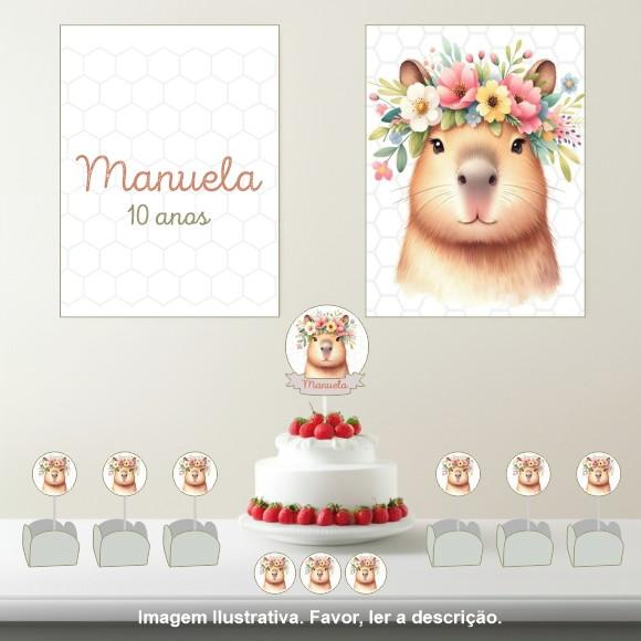 Kit Festa Personalizada Capivara - 33 Itens