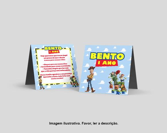 Cartão Agradecimento Mesa Personalizado Toy Story