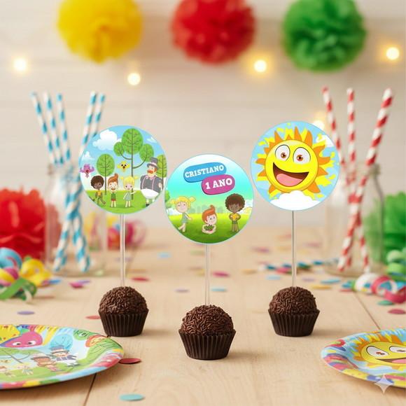 Topper para Docinho Personalizado Mundo Bita