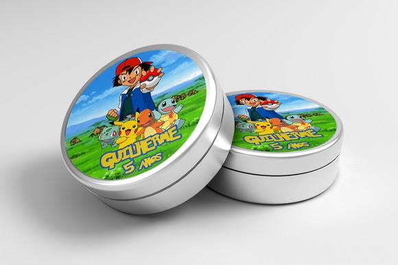 Adesivo Personalizado Latinha Pokémon