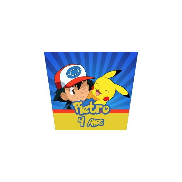 Adesivo Personalizado Balde de Pipoca Pokemon