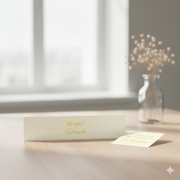 Rótulo Água Personalizado Margaridas com Tag