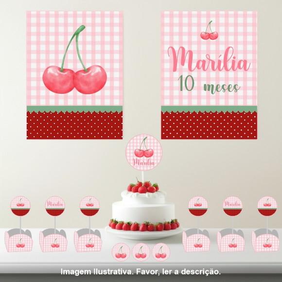 Kit Festa Personalizada Cerejinha - 33 Itens