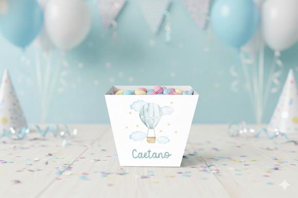Cachepô Personalizado Balão Aquarela Centro de Mesa