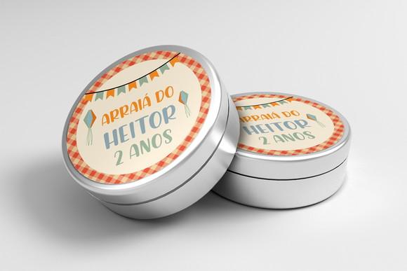 Adesivo Personalizado Latinha Festa Junina Aniversário - 5cm