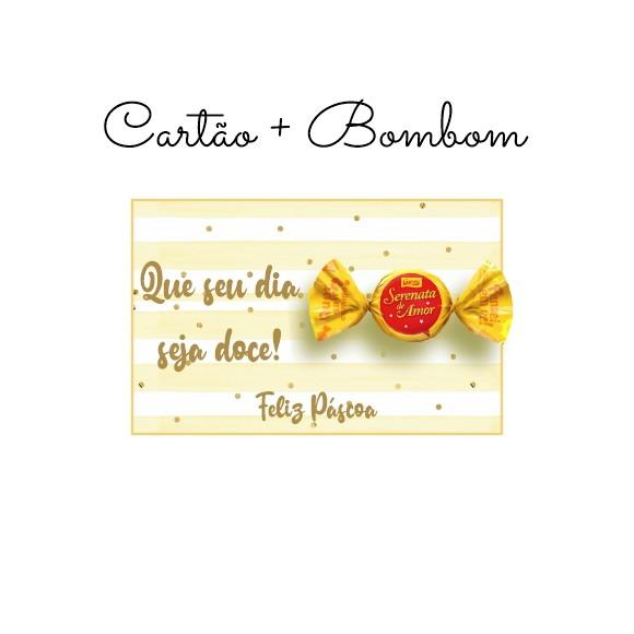 Cartão Personalizado de Páscoa com Bombom (15 Unidades)