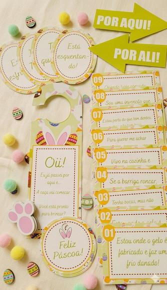 Caça aos Ovos de Páscoa: Kit Personalizado com Pistas e Tags