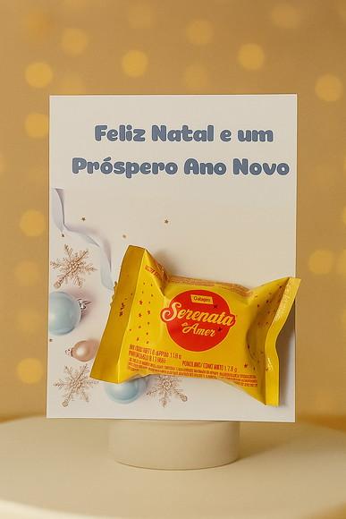 Cartão Personalizado de Natal com Bombom (15 Un)