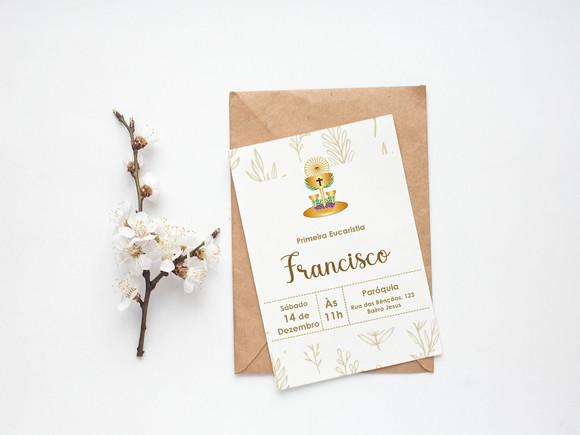 Convite Digital Personalizado Primeira Eucaristia