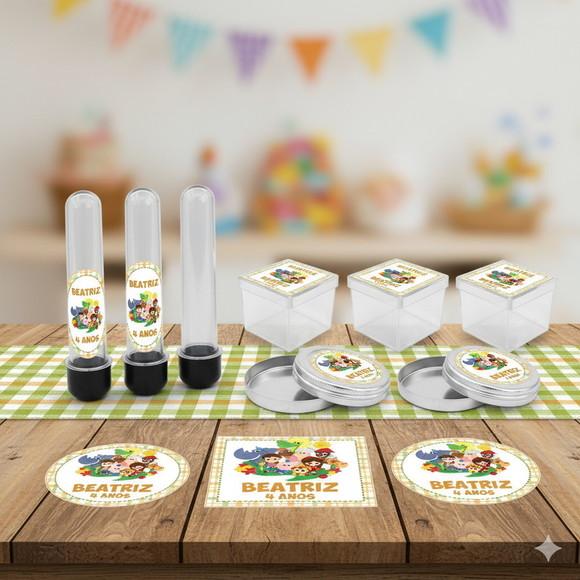 Kit Personalizado Latinha Tubete Caixa Sítio Picapau Amarelo