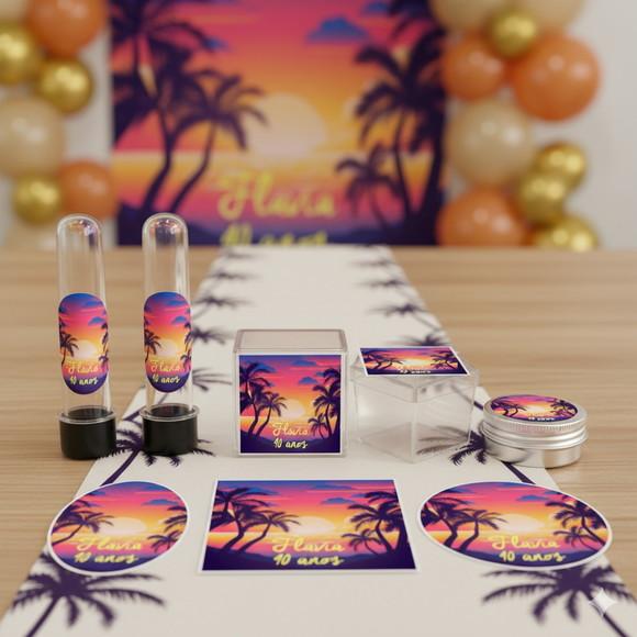 Kit Personalizado Latinha, Tubete, Caixa Acrílica Tardezinha