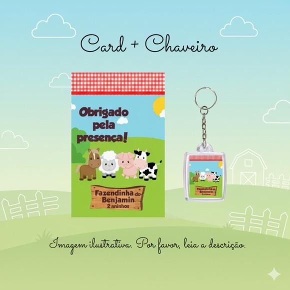 Chaveiro Personalizado Fazendinha Lembrancinha Aniversário