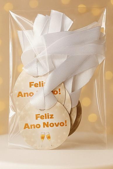 Pronta Entrega - Tag Redonda Ano Novo (14 Un)