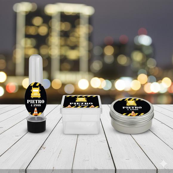 Kit Personalizado Latinha, Tubete, Caixa Acrílica Caminhão