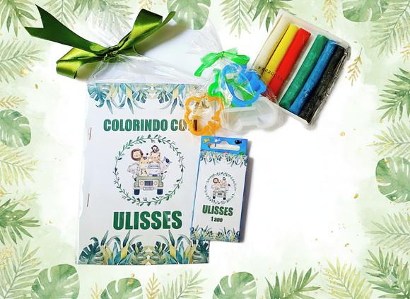 Kit Colorir Personalizado com Kit Massinha Safari