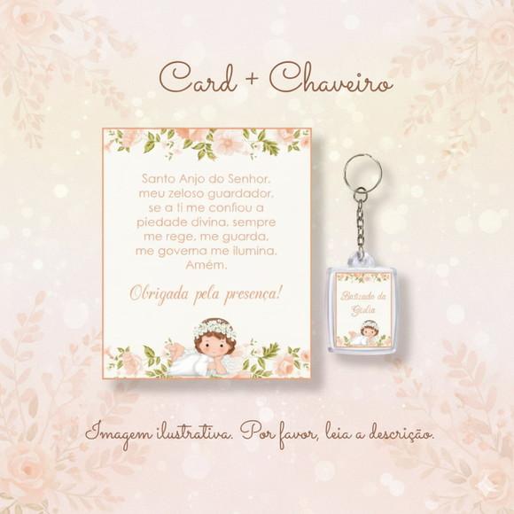 Chaveiro Personalizado Batizado Anjinha Lembrancinha