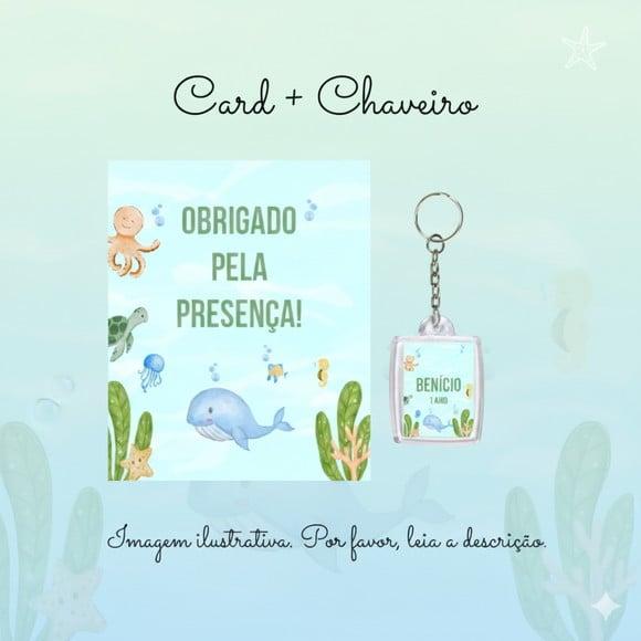 Chaveiro Personalizado Fundo do Mar Aquarela Lembrancinha