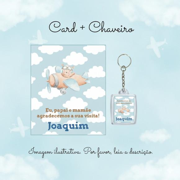 Chaveiro Personalizado Ursinho Aviador Lembrancinha