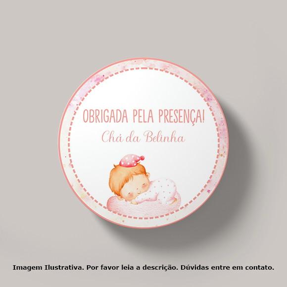 Tag Personalizada Chá de Bebê Rosa