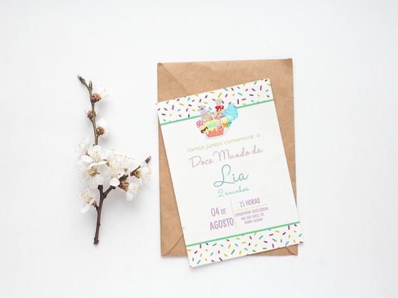 Convite Digital Personalizado Confeitaria
