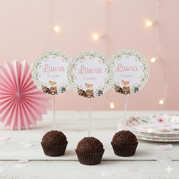 Topper para Docinho Personalizado Bosque