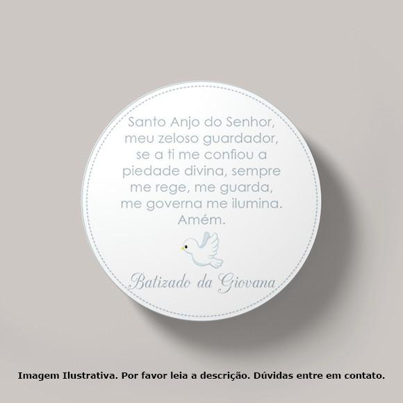 Tag Personalizada Batizado Oração Santo Anjo