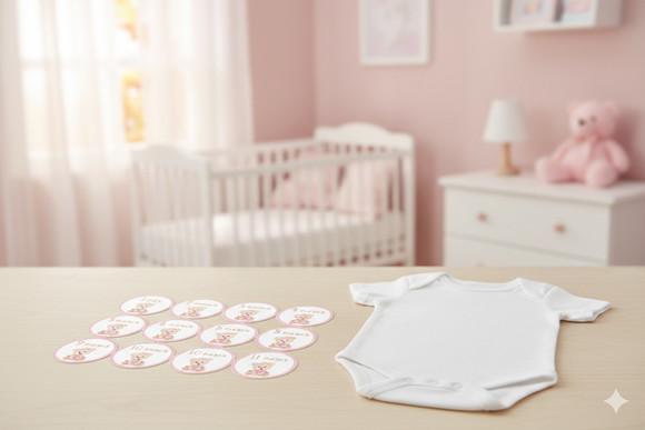 Kit Adesivo Mesversário Personalizado Ursinha Princesa