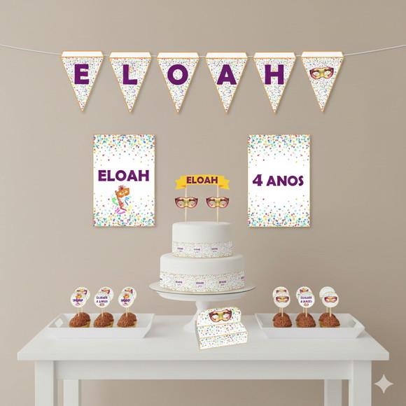 Kit Festa Personalizada Carnaval - 39 Itens