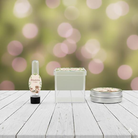 Kit Personalizado Latinha, Tubete, Caixinha Bosque Encantado