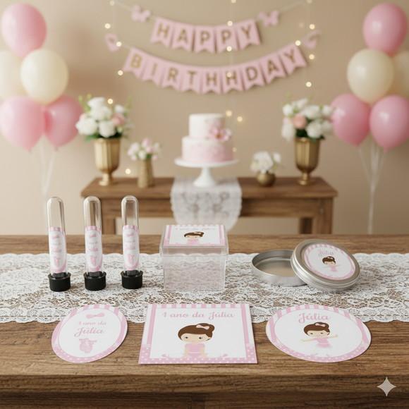 Kit Festa Personalizada Bailarina (45 Itens)