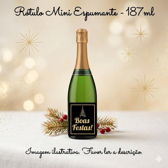 Rótulo Personalizado Mini Espumante Boas Festas (10 Un)