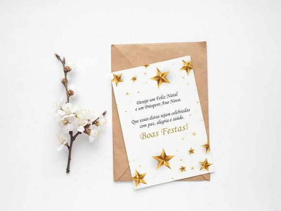Cartão Digital Personalizado Boas Festas Minimalista