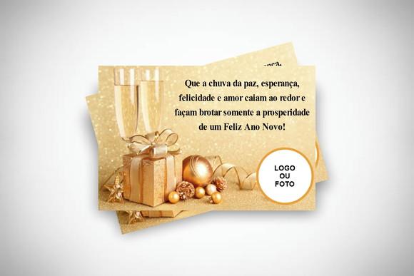 Cartão Digital Personalizado Ano Novo com Foto ou Logo