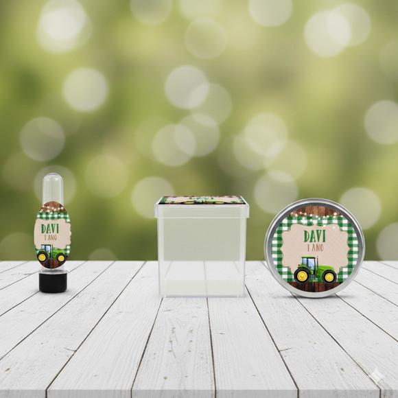 Kit Personalizado Latinha, Tubete, Caixinha Trator
