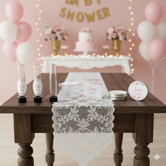 Kit Personalizado Latinha, Tubete, Caixa Maternidade Menina