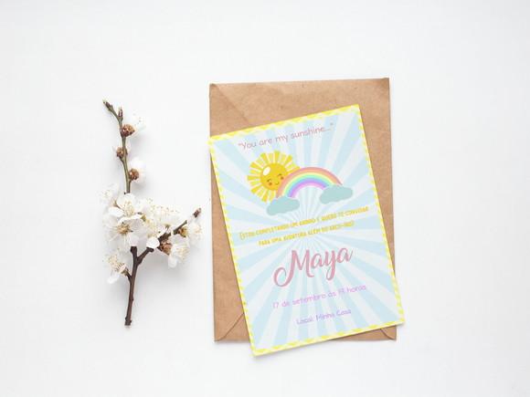 Convite Digital Personalizado Sunshine Mod. 2