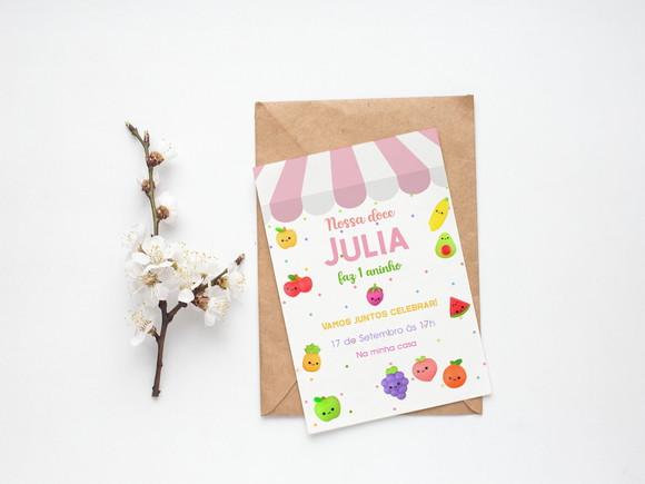 Convite Digital Personalizado Tutti Frutti
